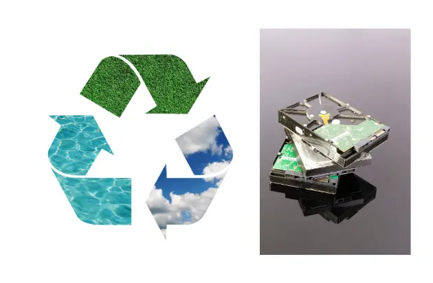 リサイクルマークとHDD